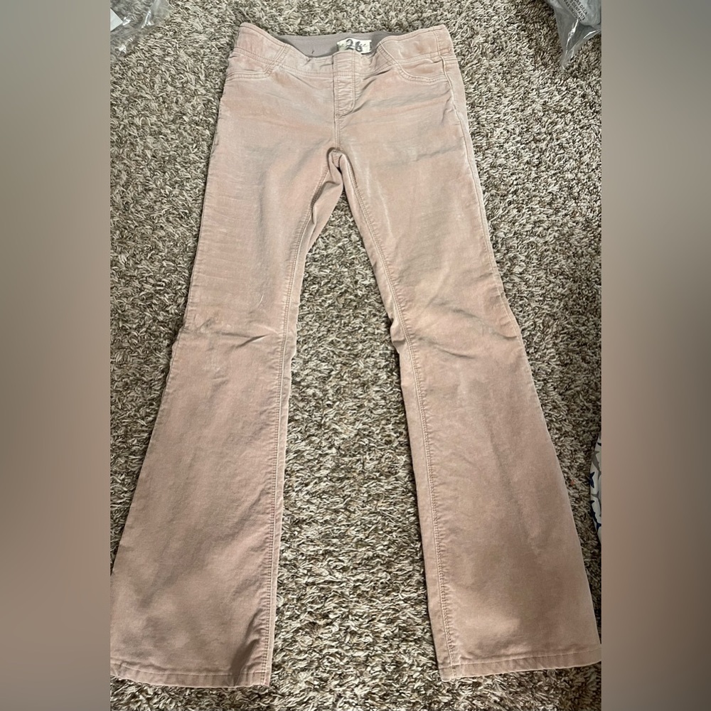 Free People Pink Corduroy Bellbottoms
